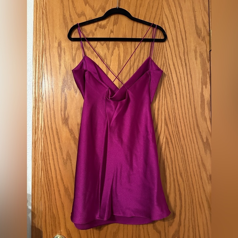 Jay Godfrey Orchid Colored Baldwin Satin Slip Dress - NWT - Size 10 - Picture 5 of 13
